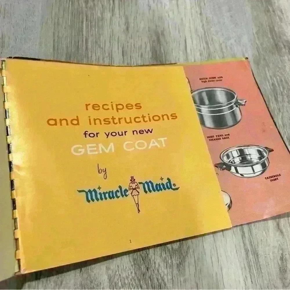 Vintage 1965 Miracle Maid Gem Coat Guide Instructions + Cookbook Recipes